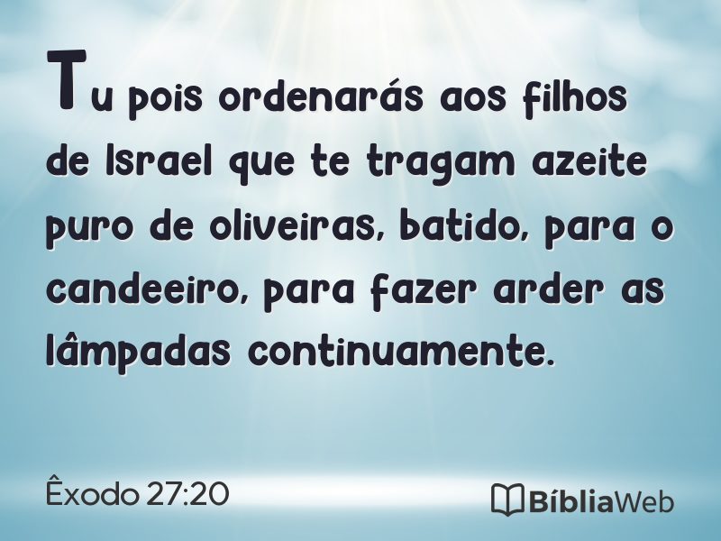 Êxodo 27:20 em imagem para compartilhar