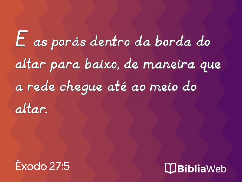 Êxodo 27:5 em imagem para compartilhar