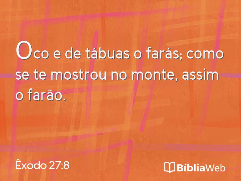 Êxodo 27:8 em imagem para compartilhar