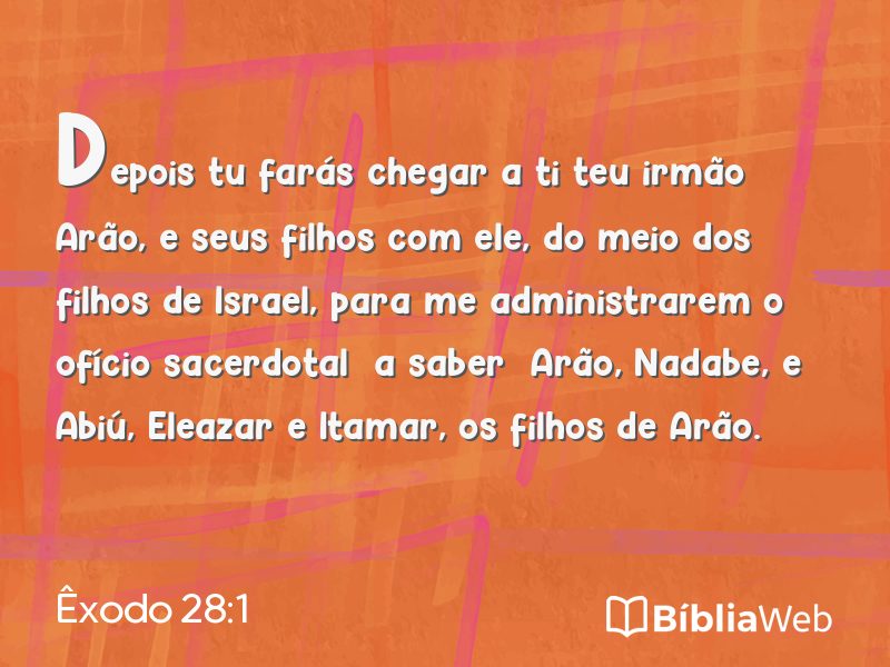Êxodo 28:1 em imagem para compartilhar