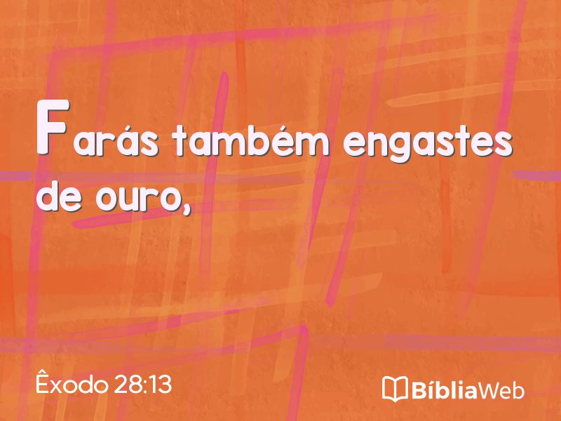 Êxodo 28:13 em imagem para compartilhar