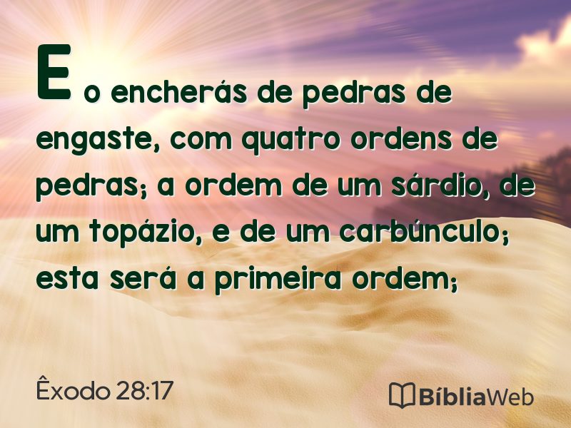 Êxodo 28:17 em imagem para compartilhar
