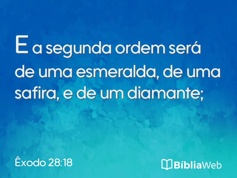 Êxodo 28:18 em imagem para compartilhar