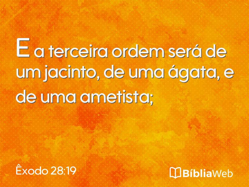 Êxodo 28:19 em imagem para compartilhar