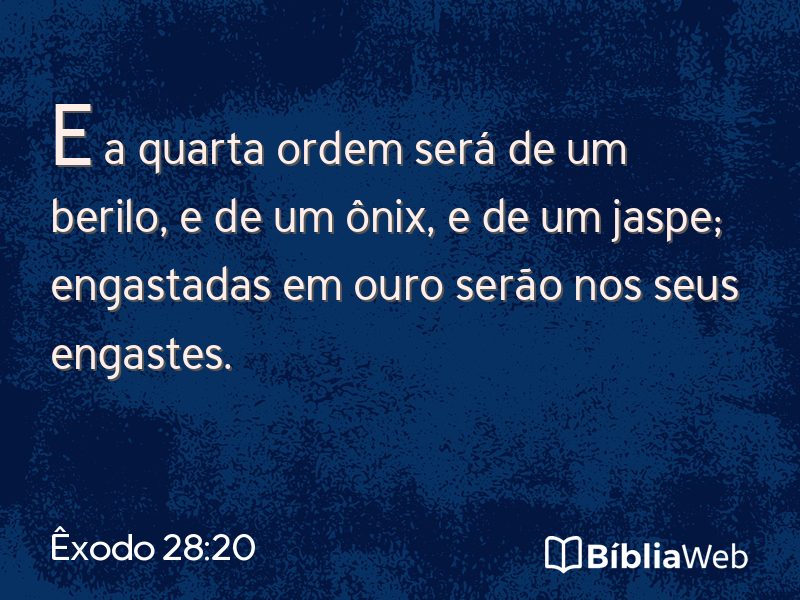 Êxodo 28:20 em imagem para compartilhar