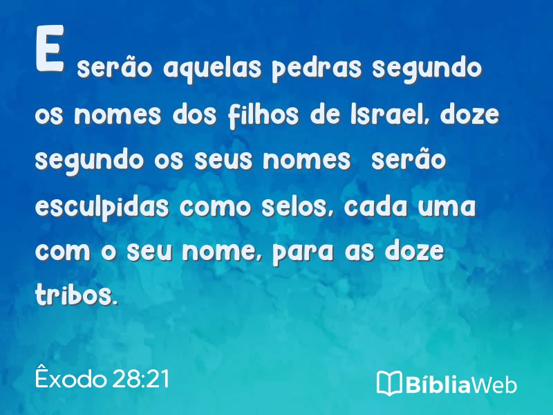 Êxodo 28:21 em imagem para compartilhar