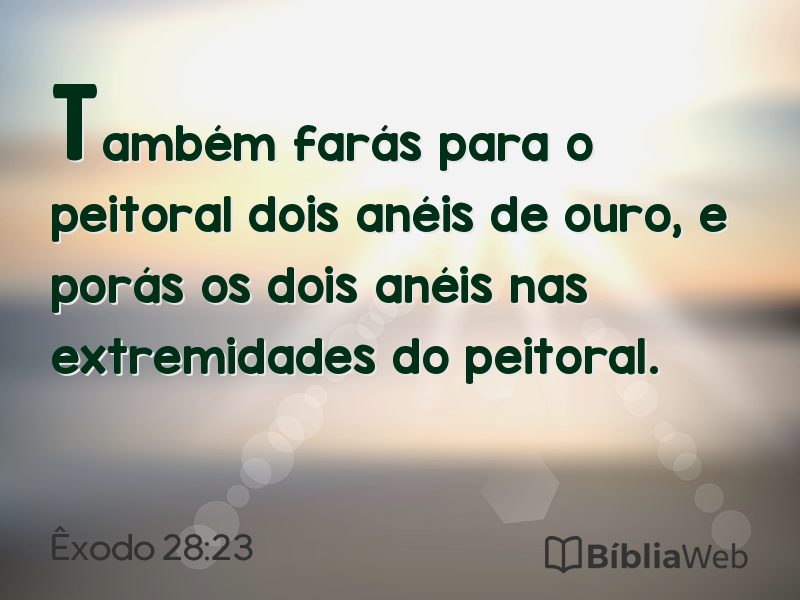 Êxodo 28:23 em imagem para compartilhar