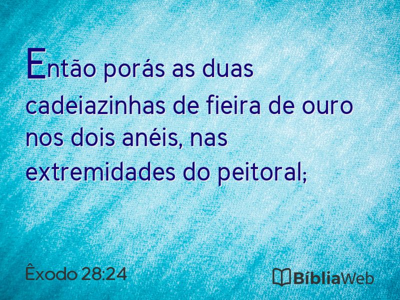 Êxodo 28:24 em imagem para compartilhar