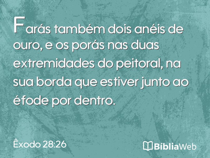 Êxodo 28:26 em imagem para compartilhar