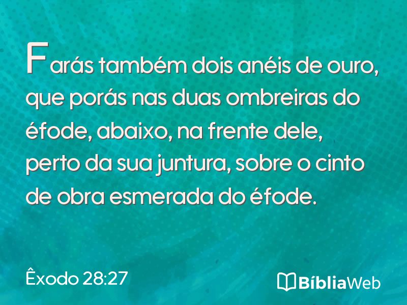 Êxodo 28:27 em imagem para compartilhar