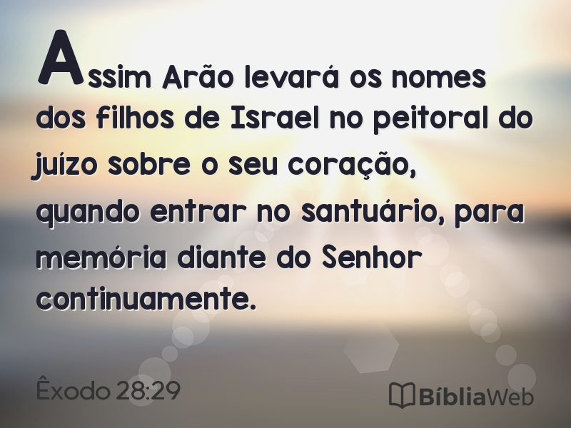 Êxodo 28:29 em imagem para compartilhar
