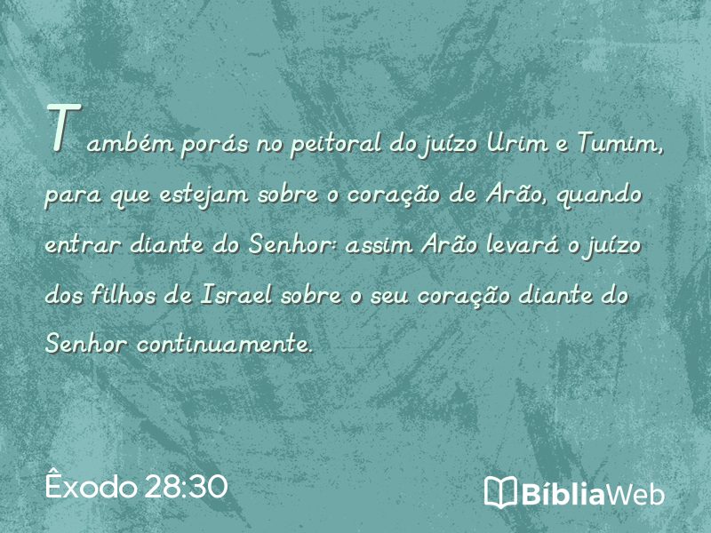 Êxodo 28:30 em imagem para compartilhar
