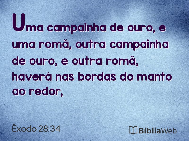 Êxodo 28:34 em imagem para compartilhar