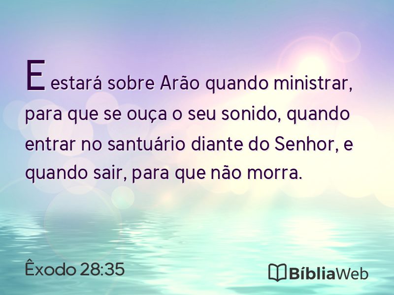 Êxodo 28:35 em imagem para compartilhar