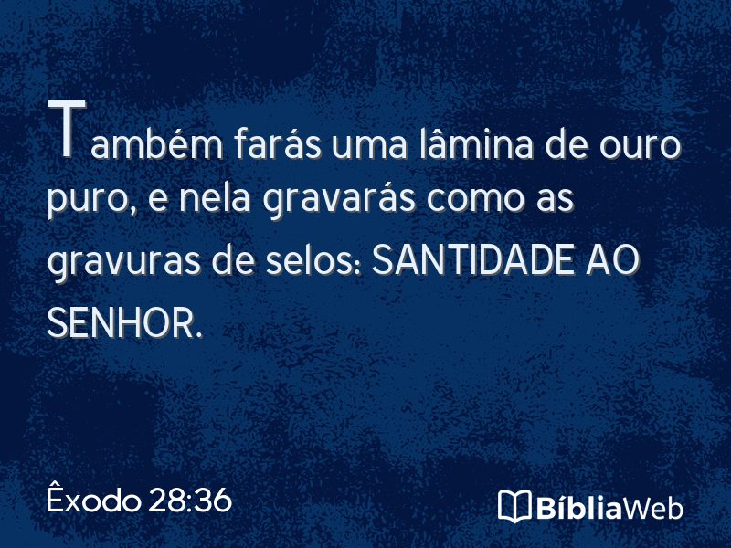 Êxodo 28:36 em imagem para compartilhar