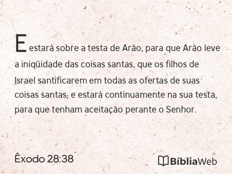 Êxodo 28:38 em imagem para compartilhar