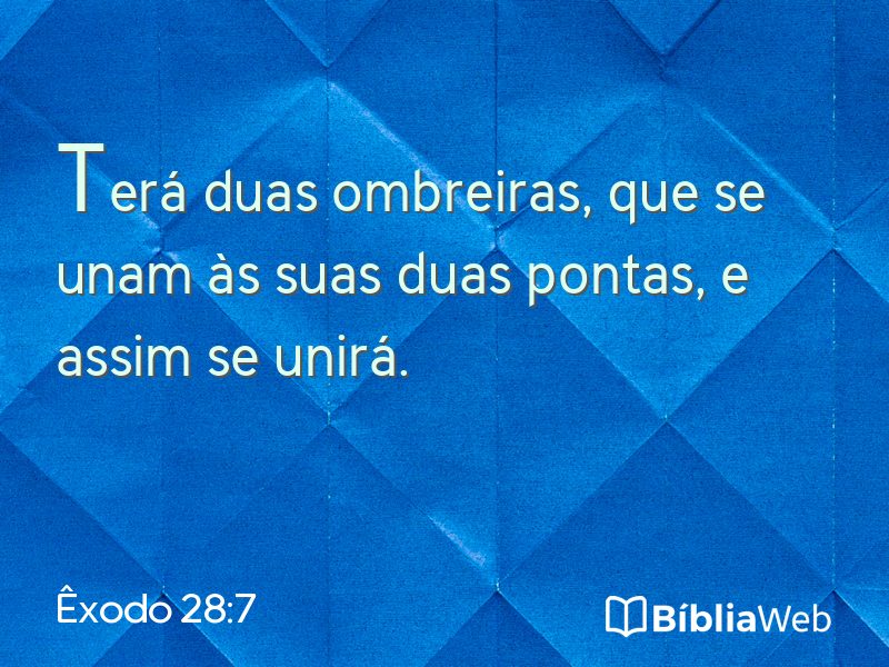 Êxodo 28:7 em imagem para compartilhar