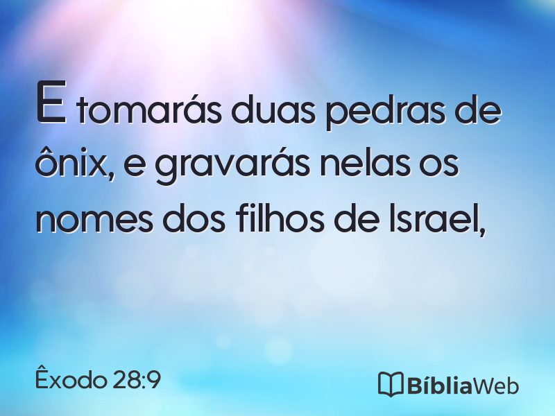 Êxodo 28:9 em imagem para compartilhar