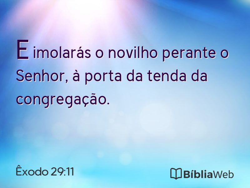 Êxodo 29:11 em imagem para compartilhar