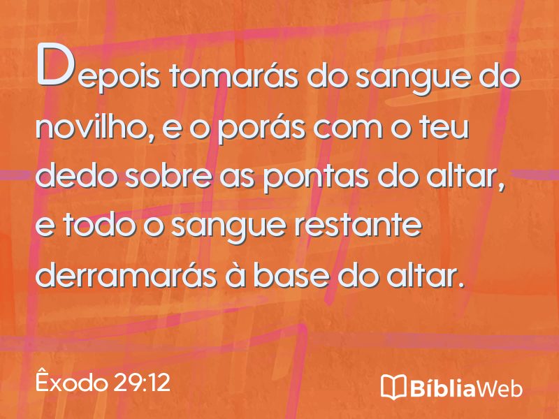 Êxodo 29:12 em imagem para compartilhar