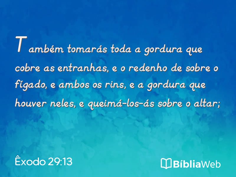 Êxodo 29:13 em imagem para compartilhar