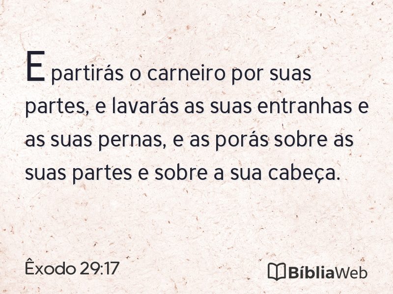 Êxodo 29:17 em imagem para compartilhar