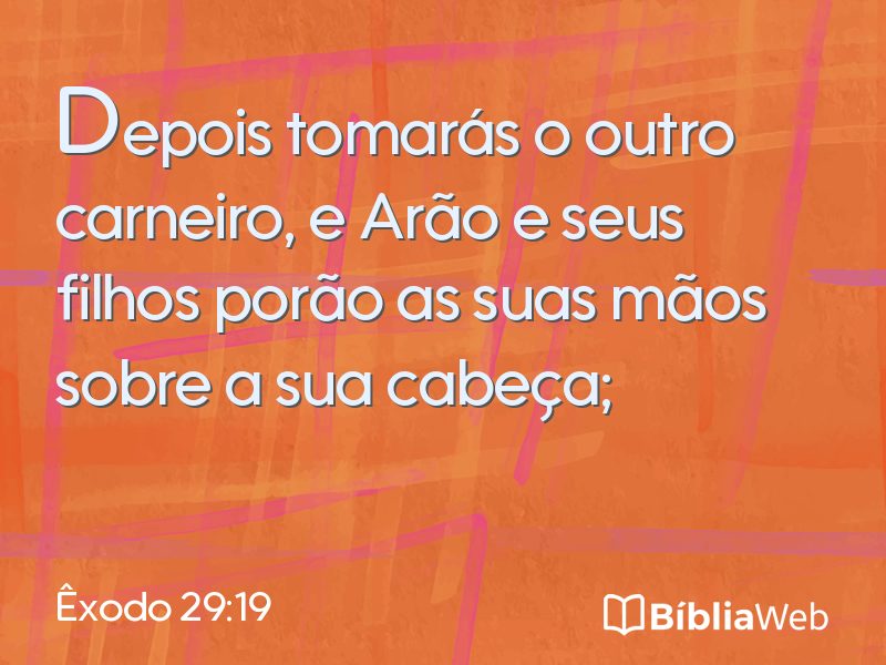 Êxodo 29:19 em imagem para compartilhar