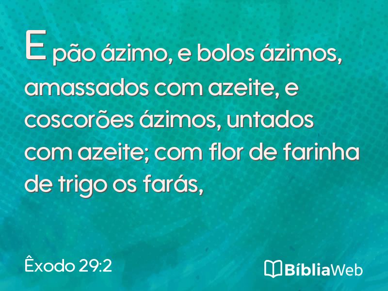 Êxodo 29:2 em imagem para compartilhar