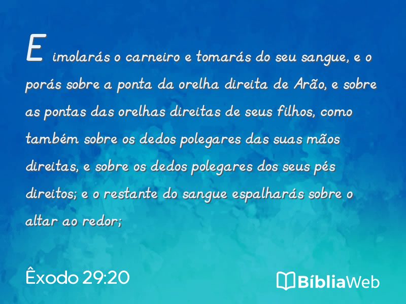 Êxodo 29:20 em imagem para compartilhar