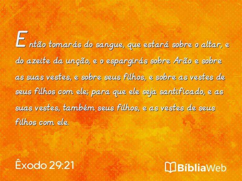 Êxodo 29:21 em imagem para compartilhar