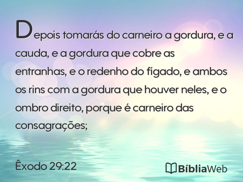 Êxodo 29:22 em imagem para compartilhar