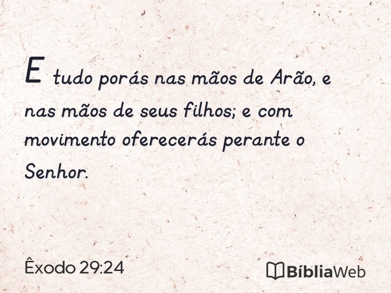 Êxodo 29:24 em imagem para compartilhar