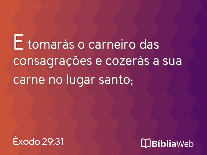 Êxodo 29:31 em imagem para compartilhar