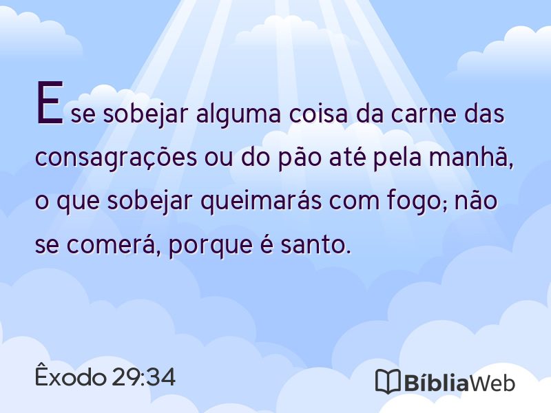 Êxodo 29:34 em imagem para compartilhar