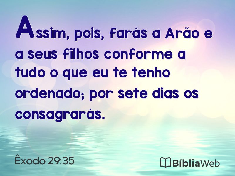 Êxodo 29:35 em imagem para compartilhar