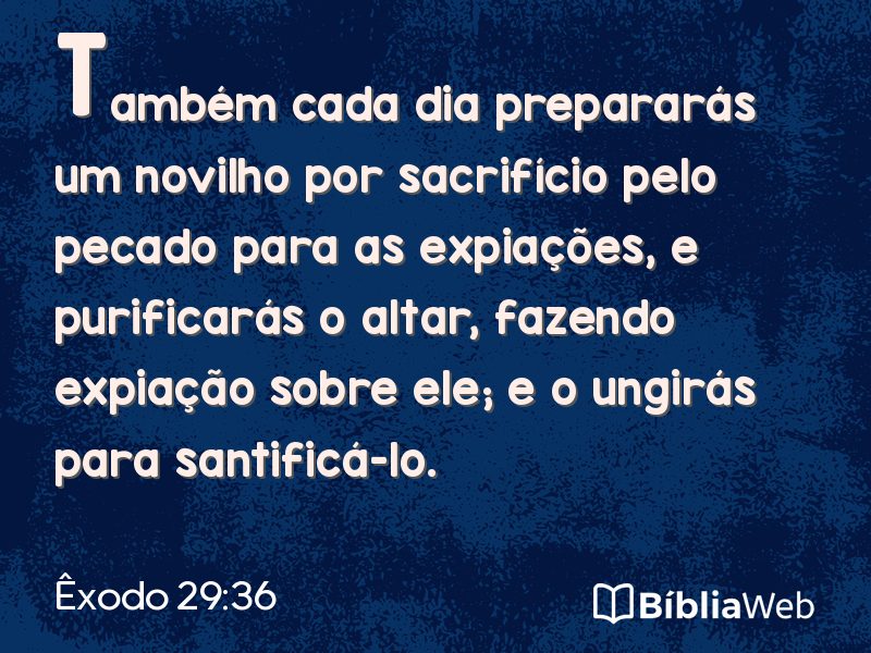 Êxodo 29:36 em imagem para compartilhar