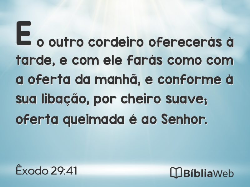 Êxodo 29:41 em imagem para compartilhar