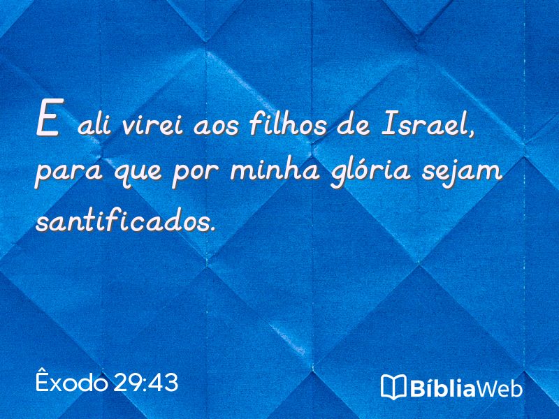 Êxodo 29:43 em imagem para compartilhar