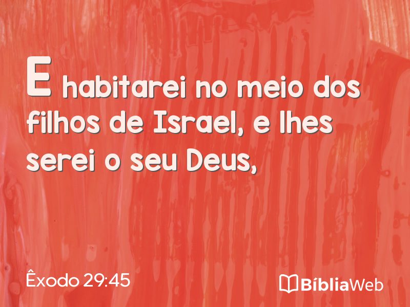 Êxodo 29:45 em imagem para compartilhar