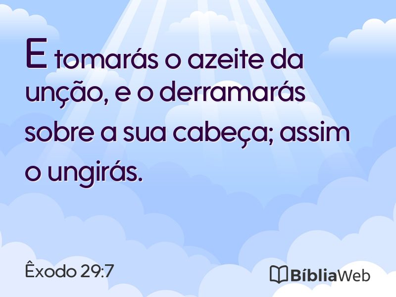 Êxodo 29:7 em imagem para compartilhar