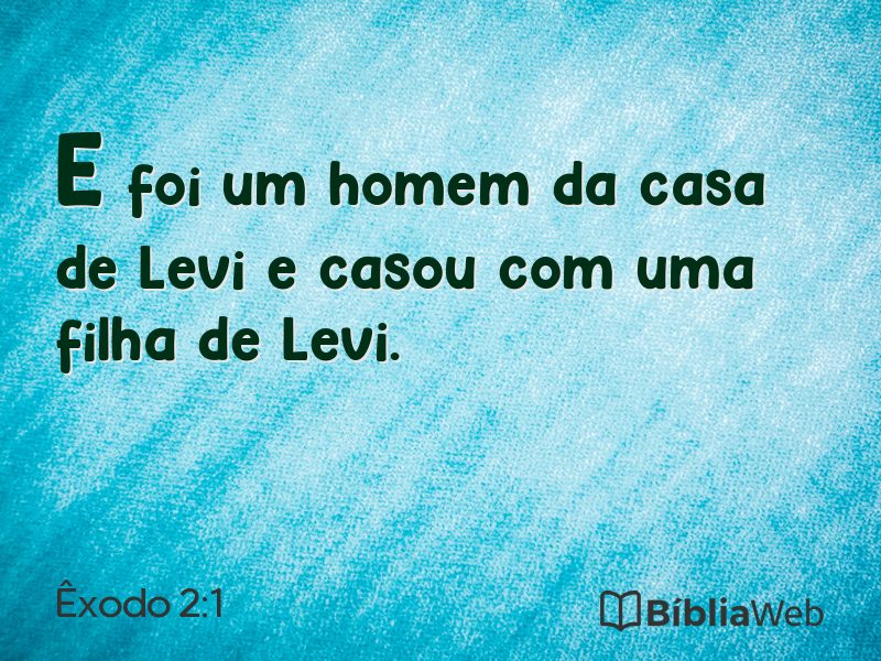 Êxodo 2:1 em imagem para compartilhar
