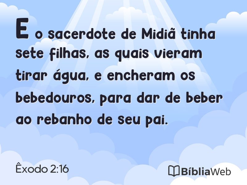 Êxodo 2:16 em imagem para compartilhar