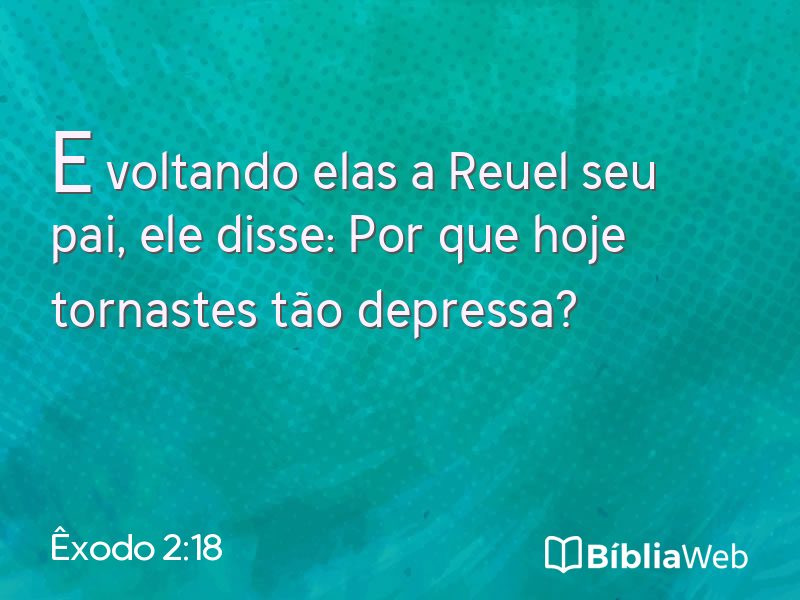 Êxodo 2:18 em imagem para compartilhar