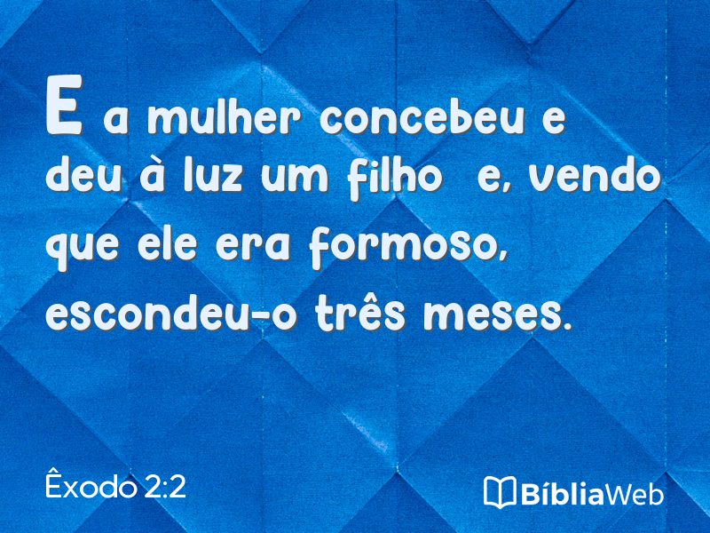 Êxodo 2:2 em imagem para compartilhar