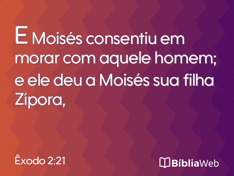 Êxodo 2:21 em imagem para compartilhar