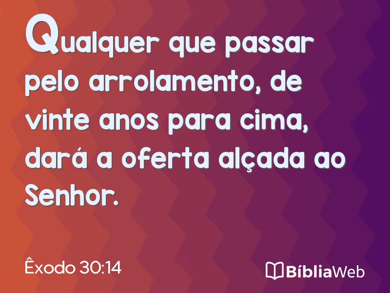 Êxodo 30:14 em imagem para compartilhar