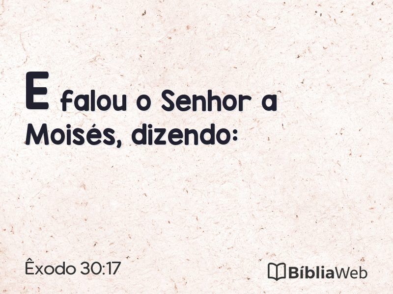 Êxodo 30:17 em imagem para compartilhar