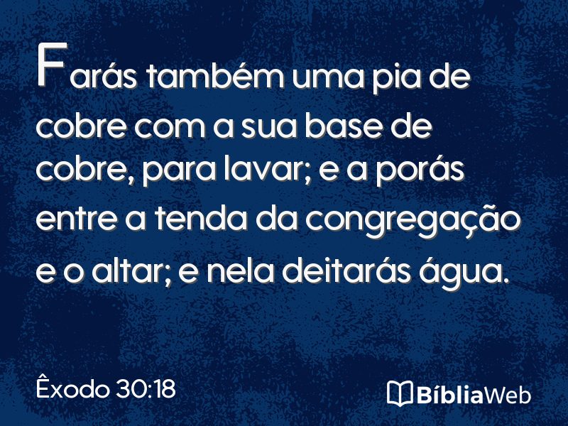 Êxodo 30:18 em imagem para compartilhar