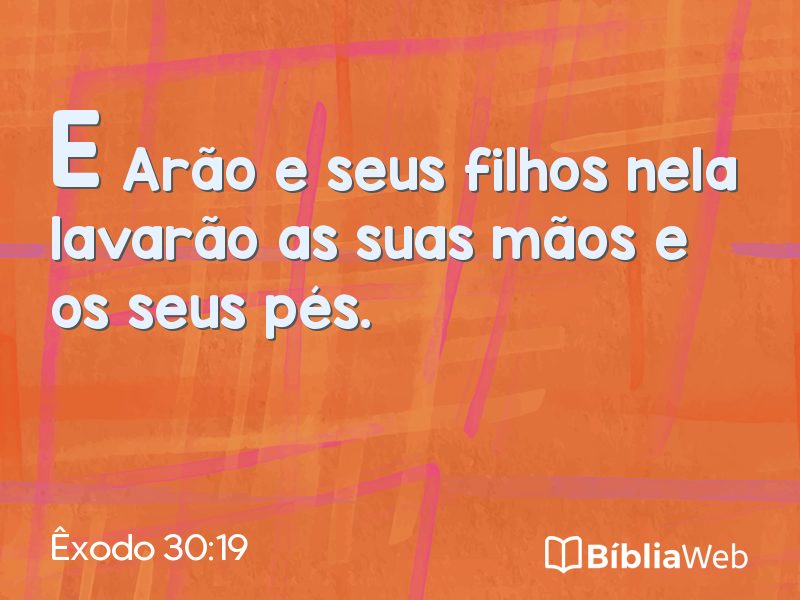 Êxodo 30:19 em imagem para compartilhar