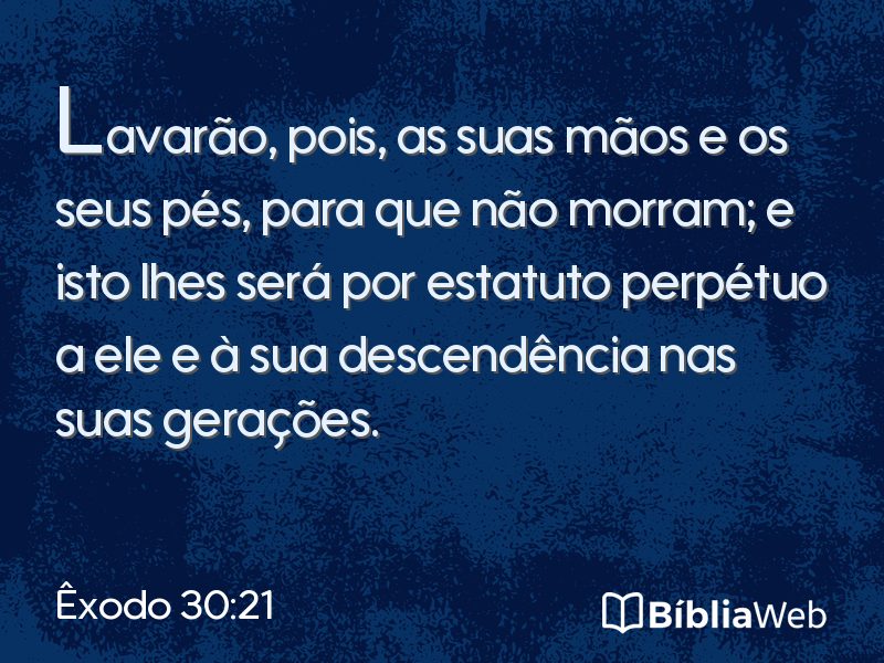 Êxodo 30:21 em imagem para compartilhar